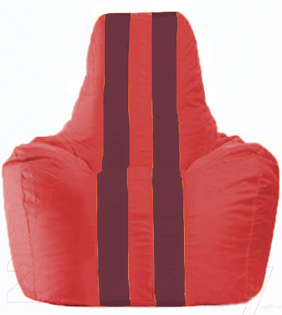 Изображение товара Бескаркасное кресло Flagman Спортинг С1.1-180 (красный/бордовые полоски)