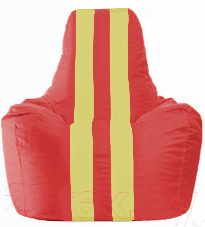 Изображение товара Бескаркасное кресло Flagman Спортинг С1.1-178 (красный/желтые полоски)
