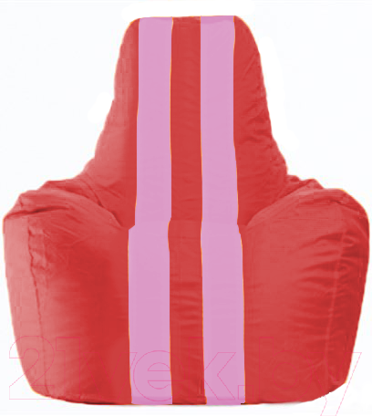 Изображение товара Бескаркасное кресло Flagman Спортинг С1.1-175 (красный/розовые полоски)