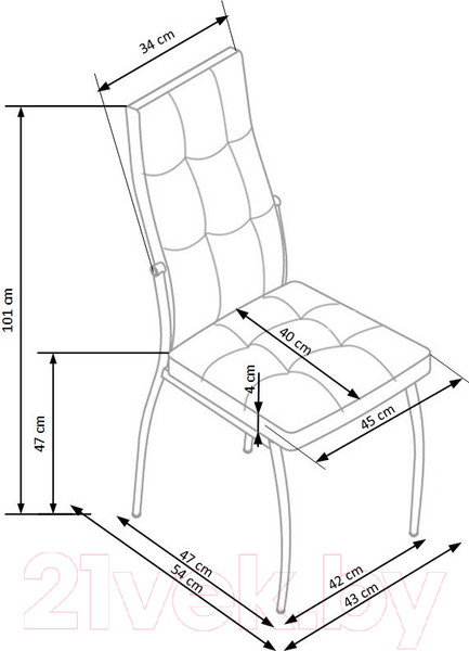 Изображение товара Стул Halmar K416 (серый)