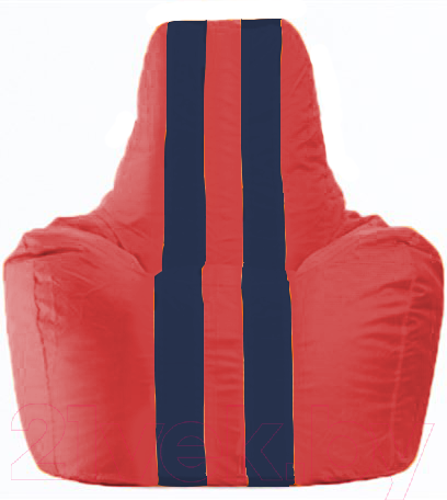 Изображение товара Бескаркасное кресло Flagman Спортинг С1.1-234 (красный/темно-синие полоски)