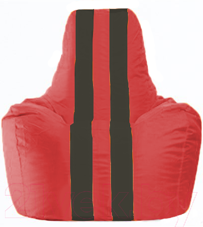 Изображение товара Бескаркасное кресло Flagman Спортинг С1.1-455 (красный/черные полоски)