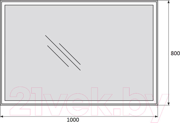 Изображение товара Зеркало BelBagno SPC-GRT-1000-800-LED-BTN