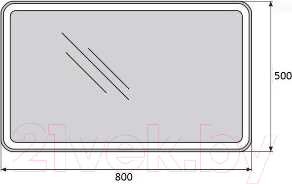 Изображение товара Зеркало BelBagno SPC-MAR-500-800-LED-BTN