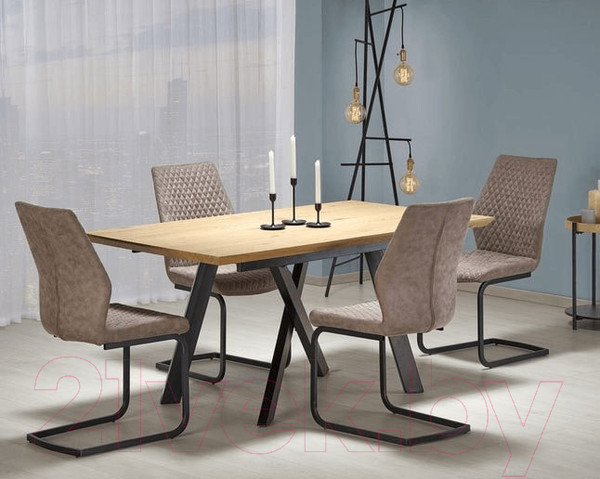 Изображение товара Обеденный стол Halmar Capital (дуб натуральный/черный)