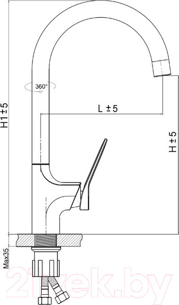 Изображение товара Смеситель Slovarm EF.3508.A