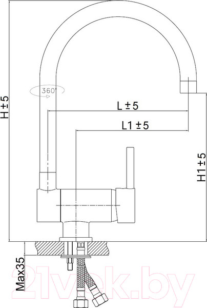 Изображение товара Смеситель Slovarm ED.3508.A