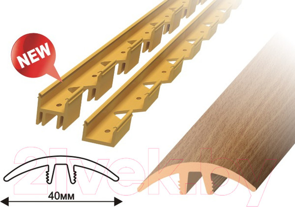 Изображение товара Профиль декоративный Rico Flex 412 Ясень серый (6м)