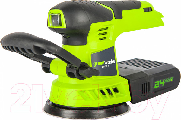 Изображение товара Эксцентриковая шлифовальная машина Greenworks G24ROS 24V / 3100107 (без АКБ и ЗУ)