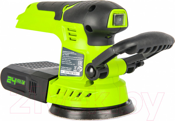 Изображение товара Эксцентриковая шлифовальная машина Greenworks G24ROS 24V / 3100107 (без АКБ и ЗУ)