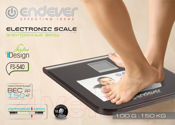 Изображение товара Напольные весы электронные Endever Skyline FS-540 (черный)