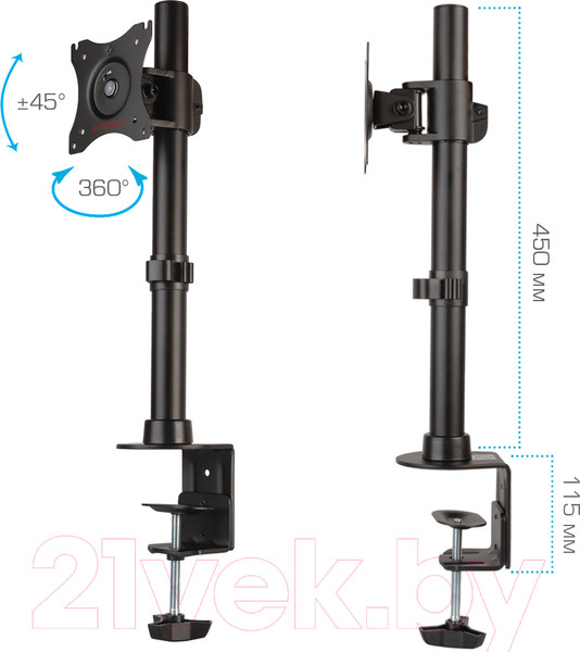 Изображение товара Кронштейн для монитора ARM Media LCD-T41 (черный)