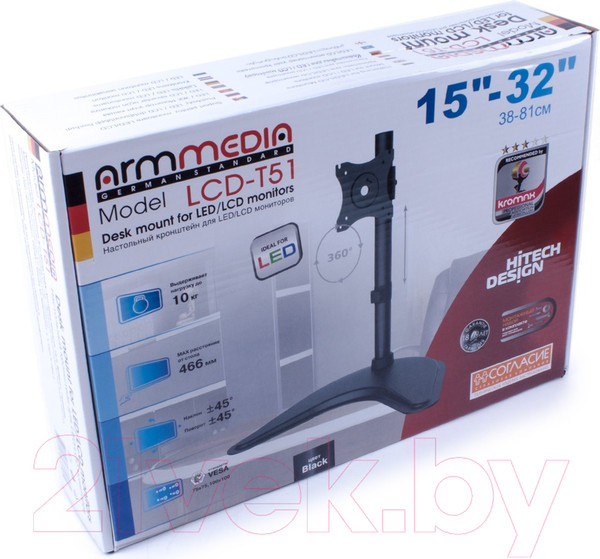 Изображение товара Кронштейн для телевизора ARM Media LCD-T51 (черный)