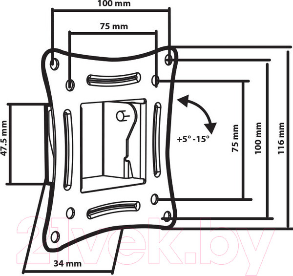 Изображение товара Кронштейн для телевизора Tuarex Alta-101 (черный)