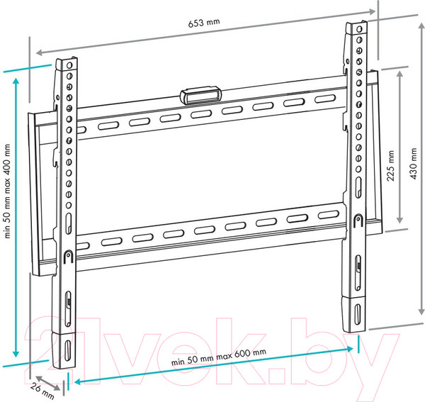 Изображение товара Кронштейн для телевизора VLK Trento-31 (черный)