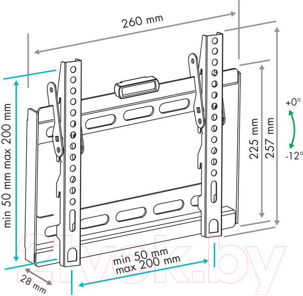 Изображение товара Кронштейн для телевизора VLK Trento-36 (черный)