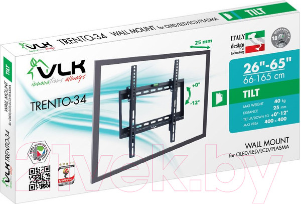 Изображение товара Кронштейн для телевизора VLK Trento-34 (черный)