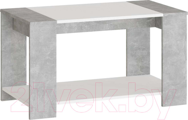 Изображение товара Журнальный столик Империал Аврора (белый/ателье светлый)