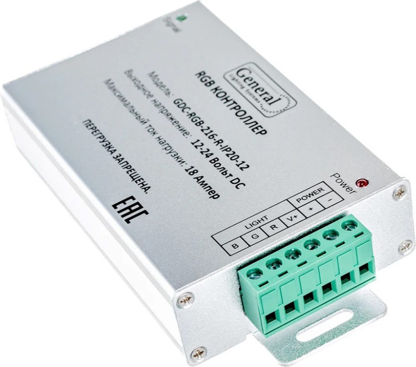 Изображение товара Контроллер для дюралайта General Lighting RGB GDC-RGB-216-R-IP20-12 / 511701
