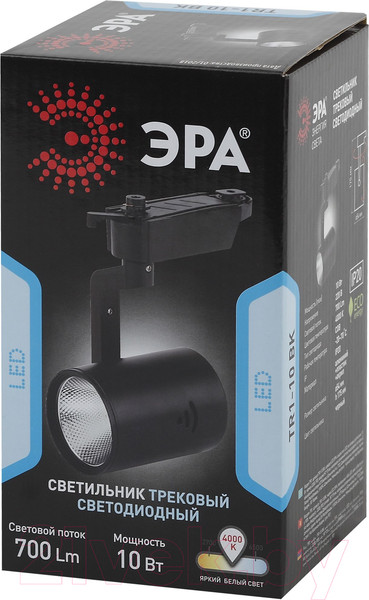 Изображение товара Трековый светильник ЭРА TR1 - 10 BK / Б0032100 (черный)