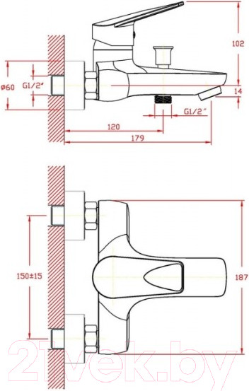Изображение товара Смеситель Zollen Worms WO61411441