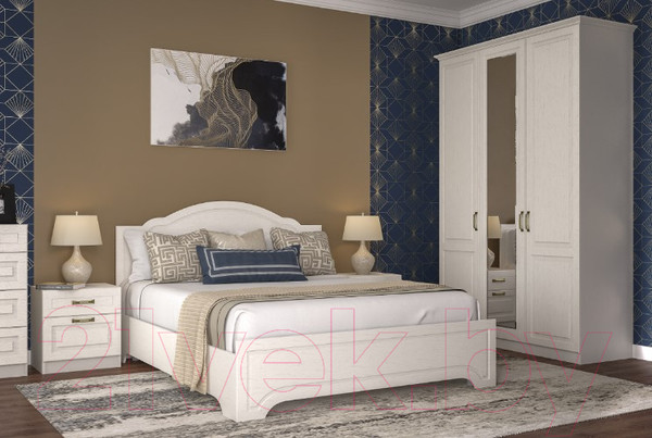 Изображение товара Каркас кровати Mobi Ливерпуль 11.08 (белый/ясень ваниль)