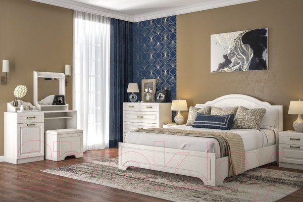 Изображение товара Каркас кровати Mobi Ливерпуль 11.08 (белый/ясень ваниль)