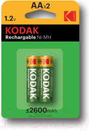 Изображение товара Комплект аккумуляторов Kodak HR6-2BL 2600mAh