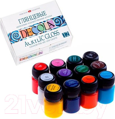 Изображение товара Акриловые краски Decola Глянцевые / 2941116 (12шт)
