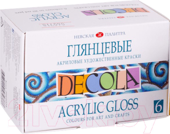 Изображение товара Акриловые краски Decola Глянцевые / 2941024 (6шт)