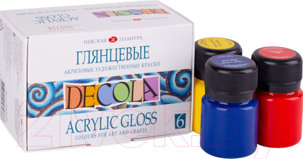 Изображение товара Акриловые краски Decola Глянцевые / 2941024 (6шт)