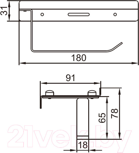 Изображение товара Держатель для туалетной бумаги Ledeme L506