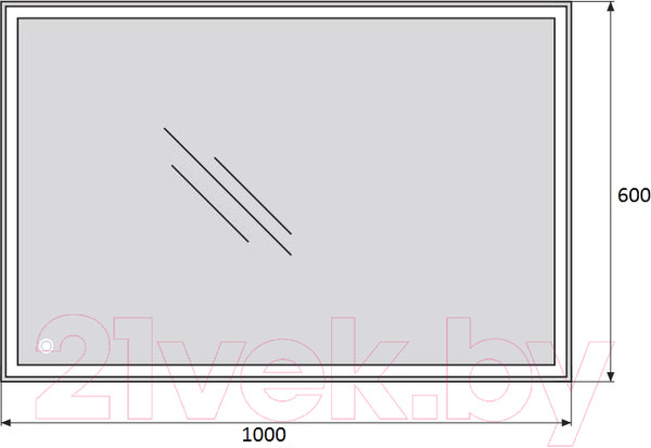 Изображение товара Зеркало BelBagno SPC-GRT-1000-600-LED-TCH