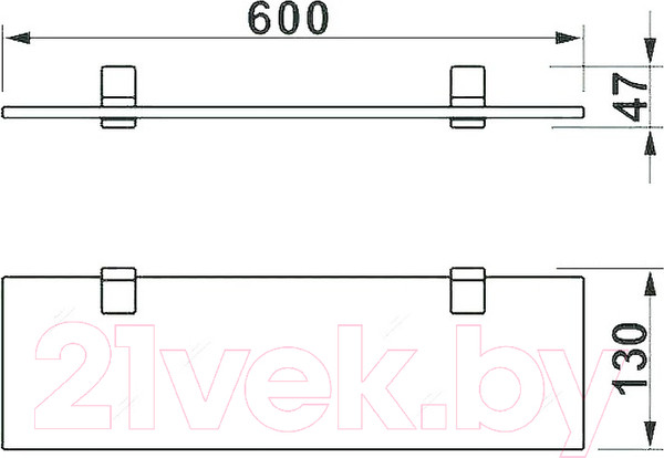 Изображение товара Полка для ванной Art&Max Gina AM-G-2737-Nr
