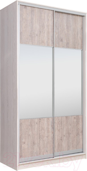 Изображение товара Шкаф-купе Рэйгрупп 120450 YSX Elgon РГ-12.01 (ясень снежный/сосна натуральная/хром)