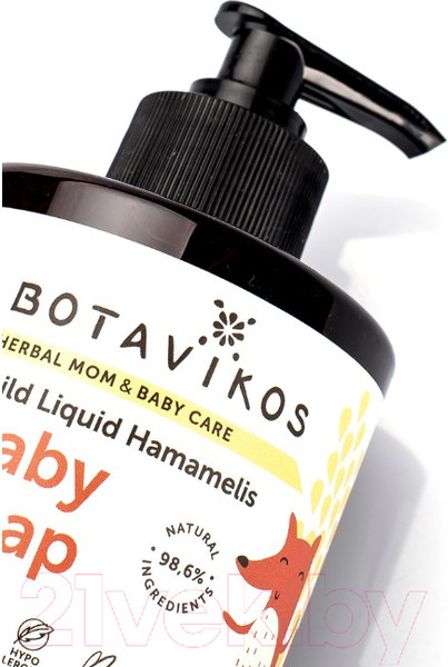 Изображение товара Мыло жидкое детское Botavikos На основе цветочной воды гамаммелиса (450мл)