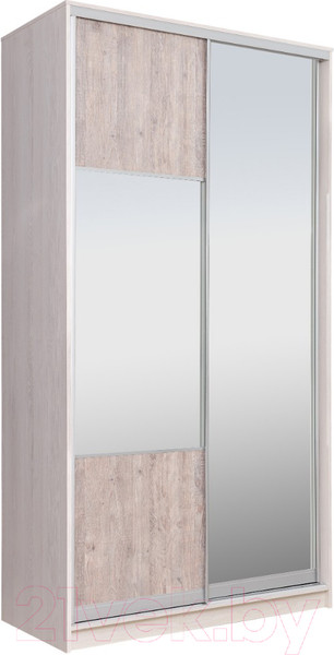 Изображение товара Шкаф-купе Рэйгрупп 138450 YSX Elgon РГ-11.06 (Ясень снежный/сосна натуральная/хром)