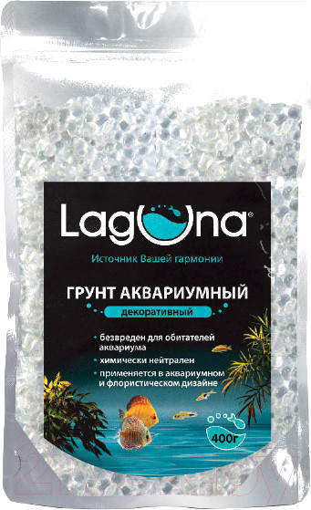 Изображение товара Грунт для аквариума Laguna Акриловый 016AW / 73904017 (400г, белый)
