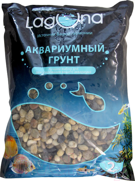 Изображение товара Грунт для аквариума Laguna Галька речная меланж / 73954016 (2кг)