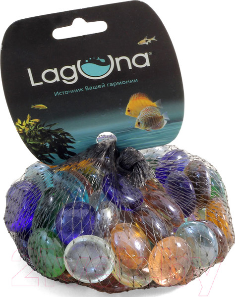 Изображение товара Грунт для аквариума Laguna Стеклянный Пуговки 60206 / 73904012 (300г)