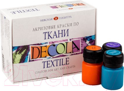 Изображение товара Акриловые краски Decola По ткани / 4141216 (12шт)