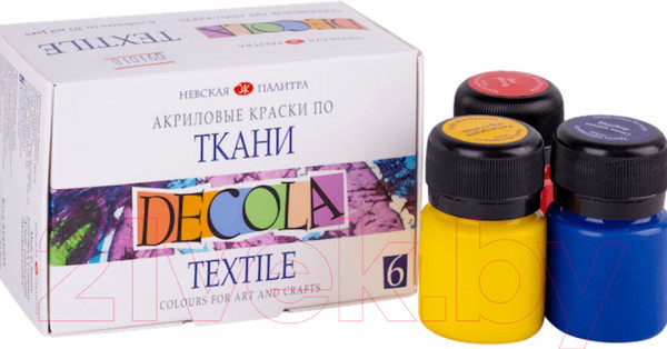 Изображение товара Акриловые краски Decola По ткани / 4141025 (6шт)