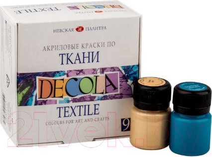Изображение товара Акриловые краски Decola По ткани / 4141111 (9шт)