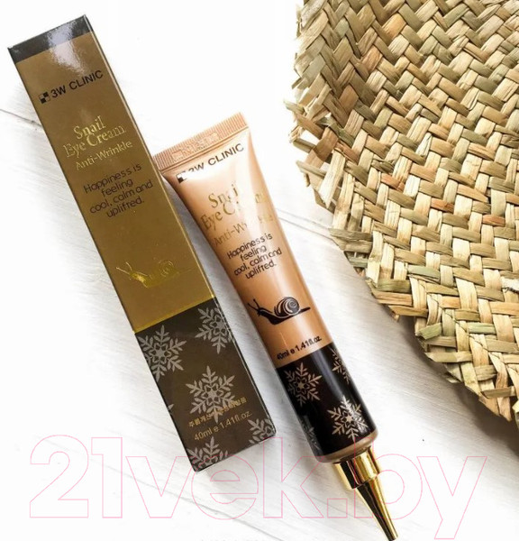 Изображение товара Крем для век 3W Clinic Snail Eye Cream Anti Wrinkle с экстрактом улитки (40мл)