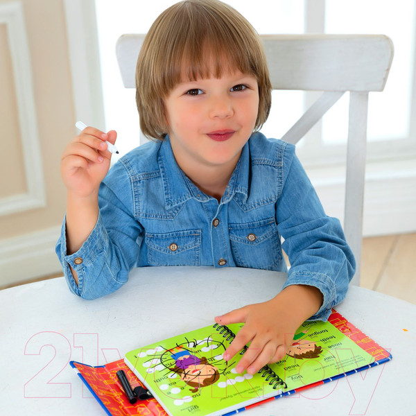 Изображение товара Развивающая книга Bondibon Мини игры в дорогу. Английский язык. Веселые задачки / ВВ3476