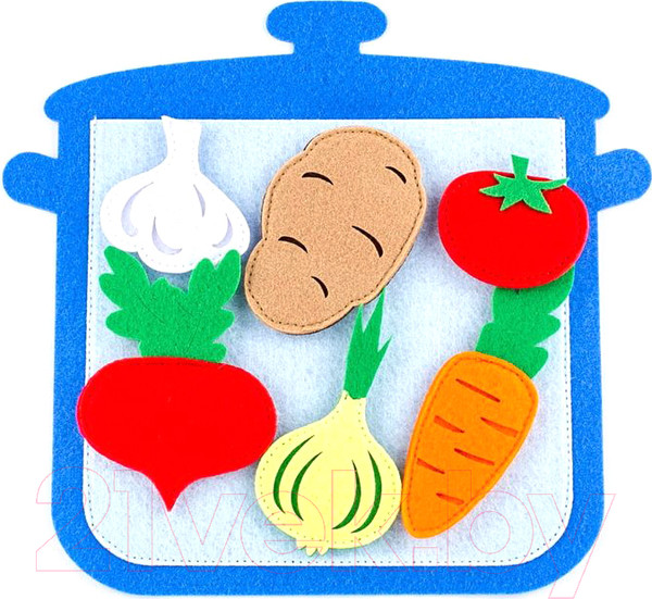 Изображение товара Развивающая игра Фетров Кастрюля с овощами / 1201006