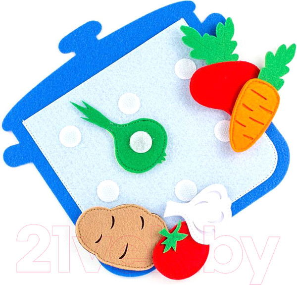 Изображение товара Развивающая игра Фетров Кастрюля с овощами / 1201006