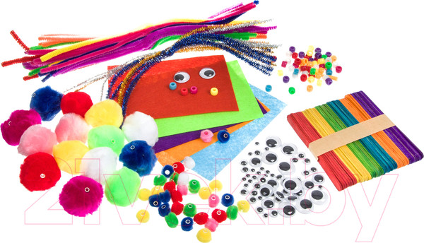 Изображение товара Набор для творчества Bondibon Поделки из помпонов, фетра, пушистой проволоки / ВВ3963