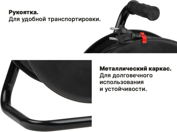 Изображение товара Удлинитель на катушке Юпитер JP8404-01