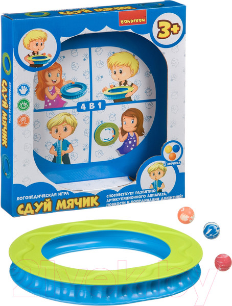 Изображение товара Развивающая игра Bondibon Сдуй мячик / ВВ4566